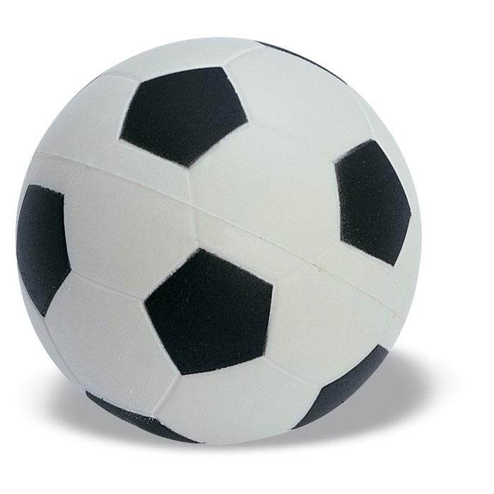 Antistresový míček BRAXY s motivem fotbalového míče - vícebarevné
