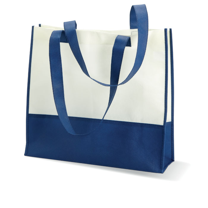 Non-woven beach/shopping bag LEESA - blue