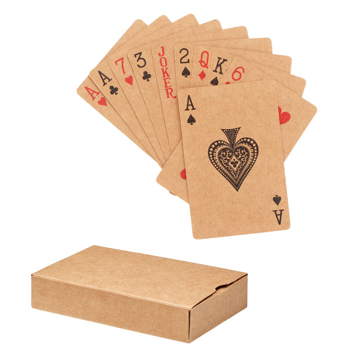 Hrací karty BRAW z recyklovaného papíru - béžová