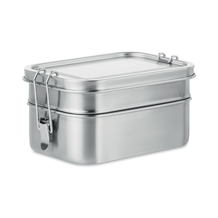 Stainless steel lunch box ANTSY, 1200 ml - matt silver