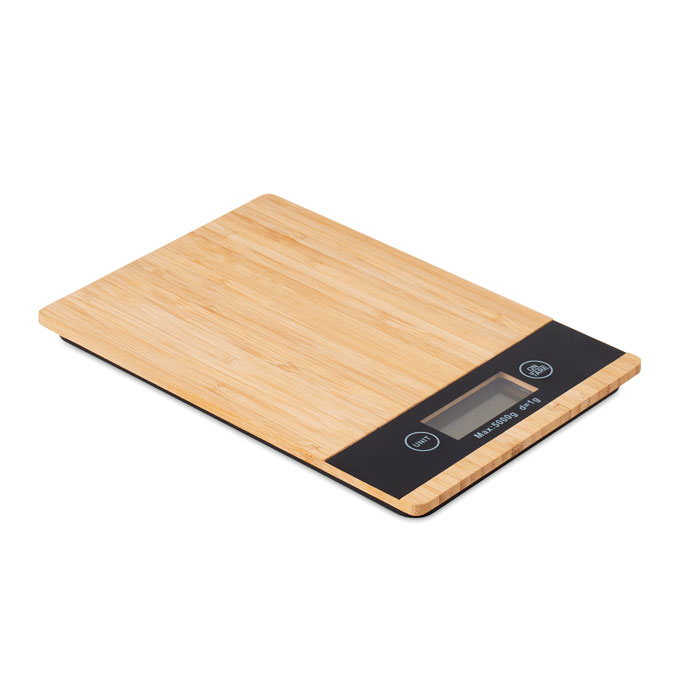 Bambusová kuchyňská digitální váha KURSAAL - dřevěná