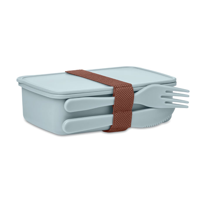 Plastic lunch box COLLEN with cutlery, 700 ml