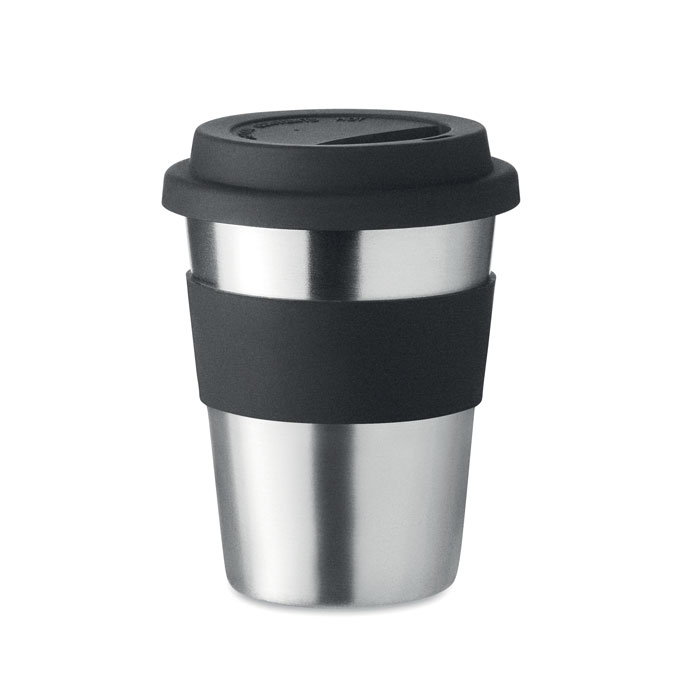 Metal mug DENNISTON with silicone lid, 350 ml