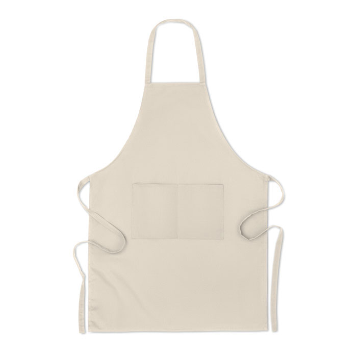 Organic cotton kitchen apron VICKEY - beige