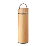 Kovová termoska ABBIE s bambusovým povrchem, 480 ml - dřevěná