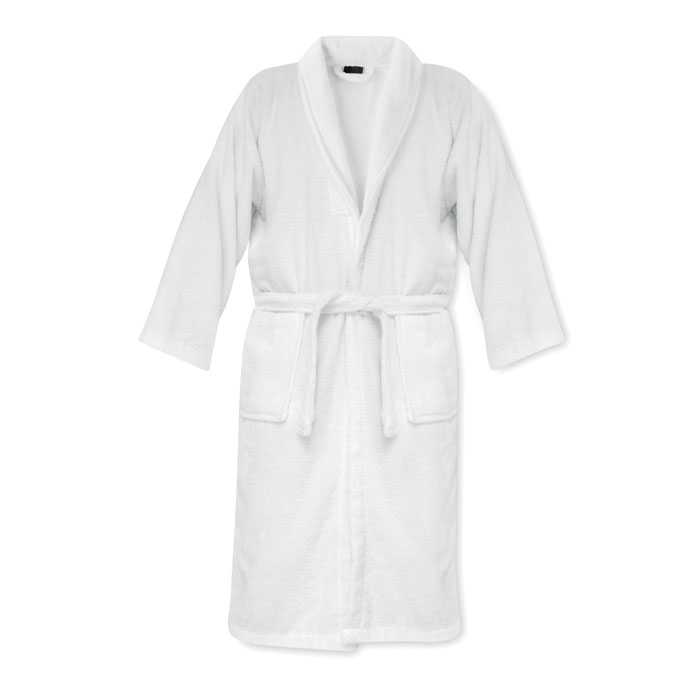 Cotton bathrobe ONZAI LARGE white