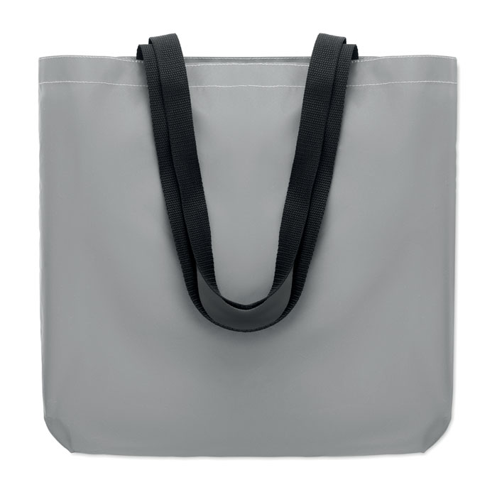 Polyester reflective shopping bag FETE - matt silver