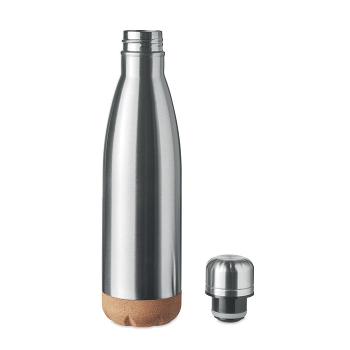 Kovová termolahev s korkovým dnem CASTOR, 500 ml