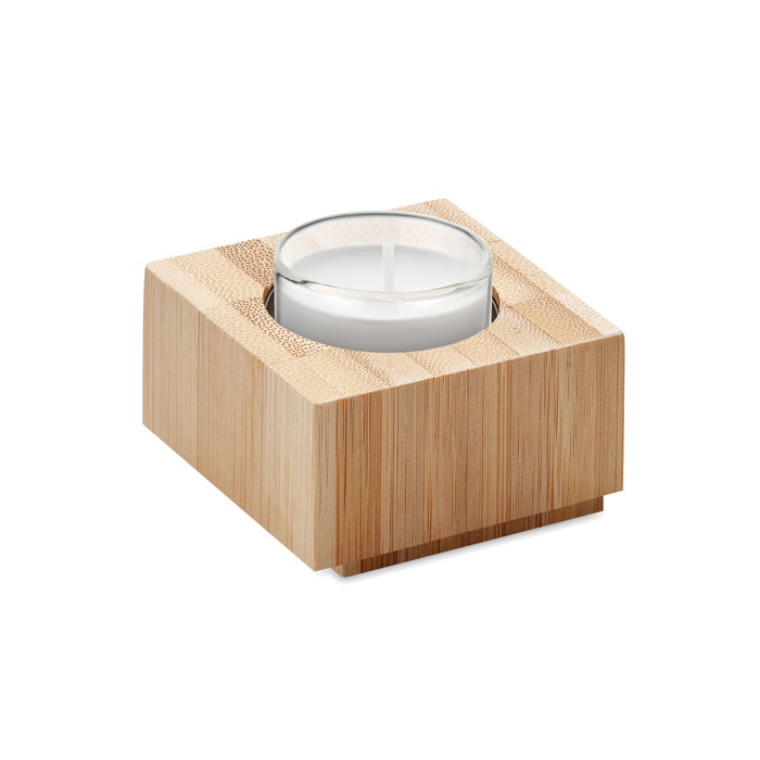 Bamboo tea light candle holder RISUS - wooden