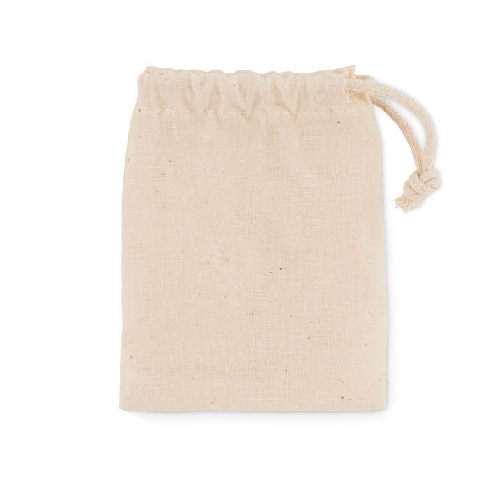 Bambusové kosmetické zrcátko KANNAT s bavlněným pouzdrem - dřevěná