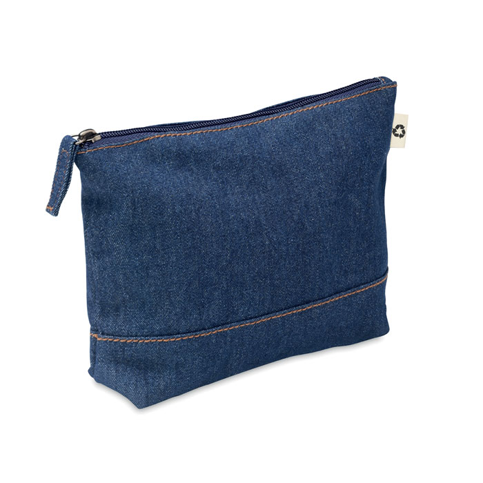 Toiletry bag made of recycled denim RUSES - blue