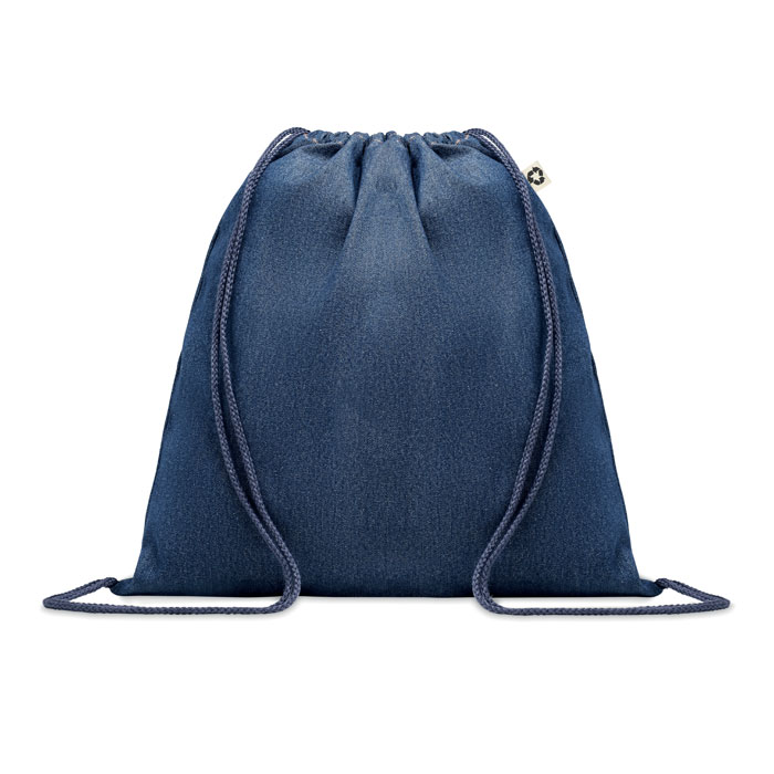Drawstring backpack made of denim JUMPY - blue