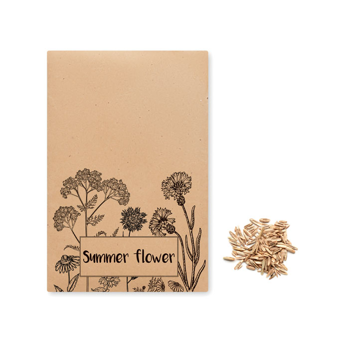 Směs semen květin RAUMATI v papírové obálce - béžová