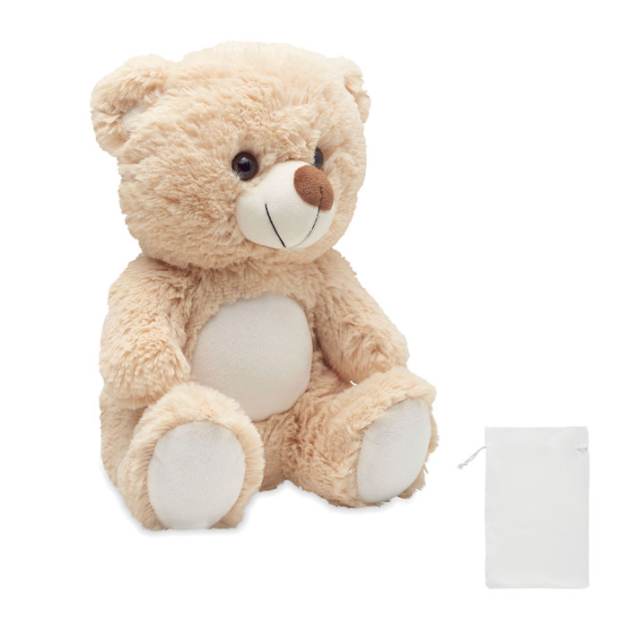 Big teddy bear ABATERU made of recycled material - beige