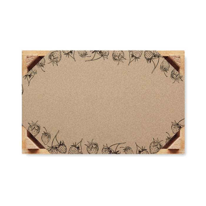 Sada pro pěstování jahod JORDGUB v dřevěné přepravce - dřevěná