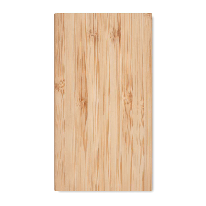 Bambusová solární powerbanka ARENA SOLAR, 4000 mAh - dřevo