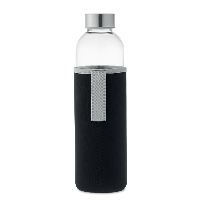 Skleněná lahev GAMA s neoprenovým obalem, 750 ml - černá