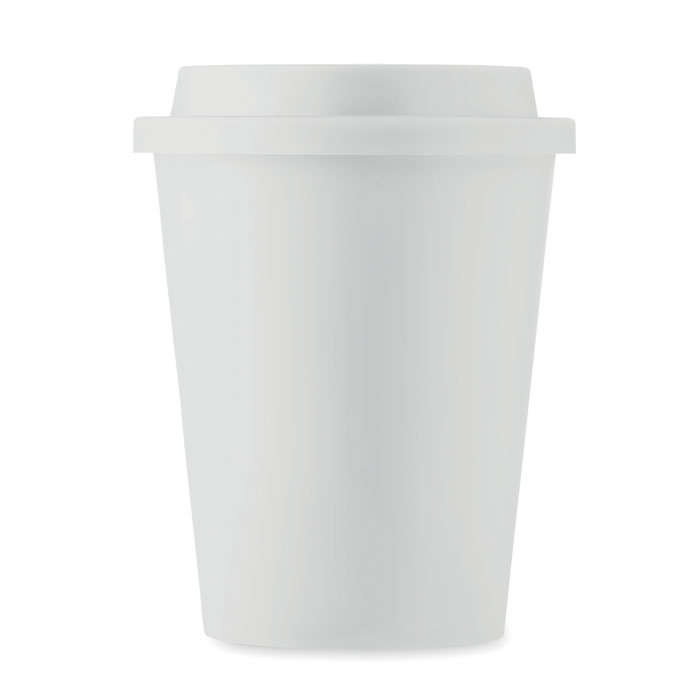 Plastový dvoustěnný hrnek TOGO s pítkem, 300 ml