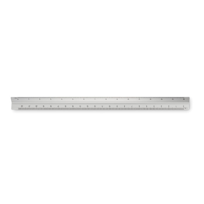 Hliníkové pravítko TRIA, 30 cm - matně stříbrná
