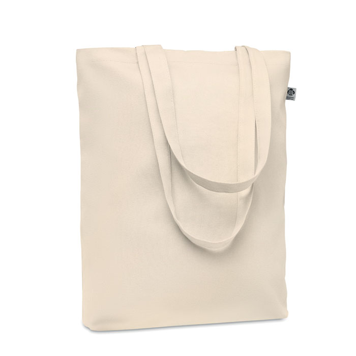 Organic cotton canvas shopping bag RASSA+ - beige