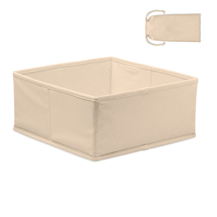 Large cloth storage box KON - beige