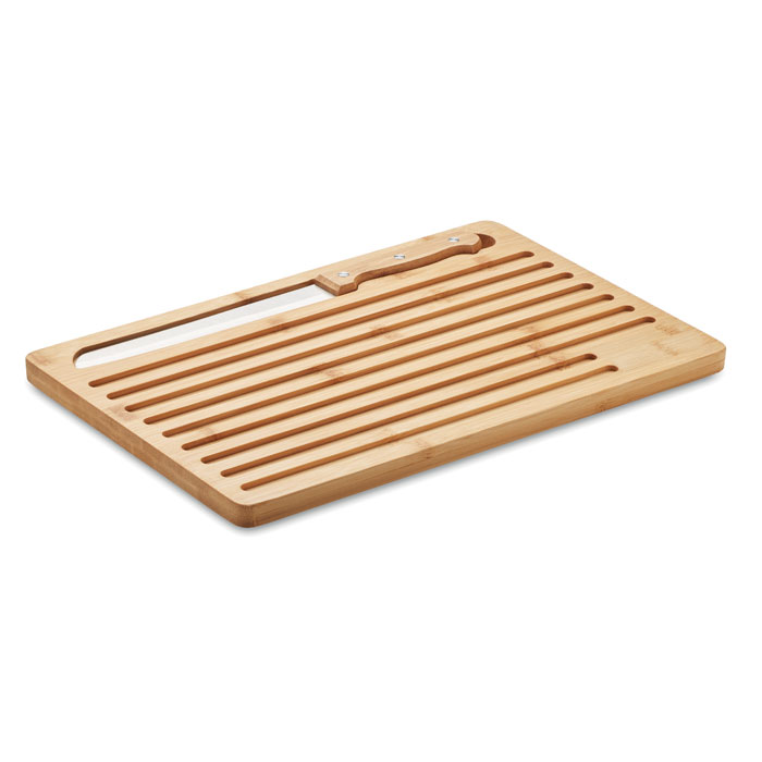 Bamboo cutting board with pastry knife LEMBAGA - wooden