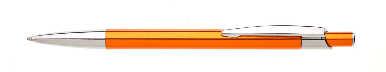Kovové kuličkové pero BANZI s lesklým tělem