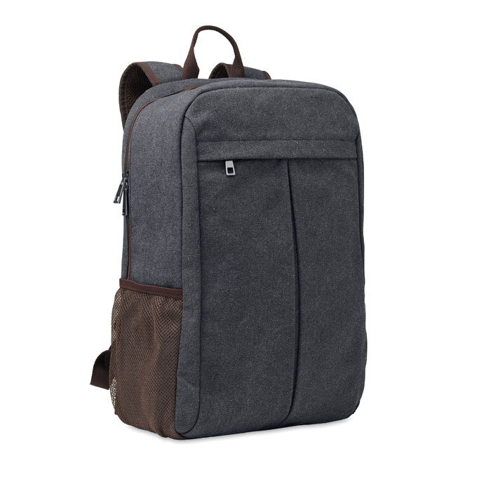 Canvas backpack for 15" laptop UMEA - black