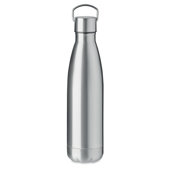 Kovová lahev s dvojitou stěnou ARCTIC, 500 ml - matně stříbrná