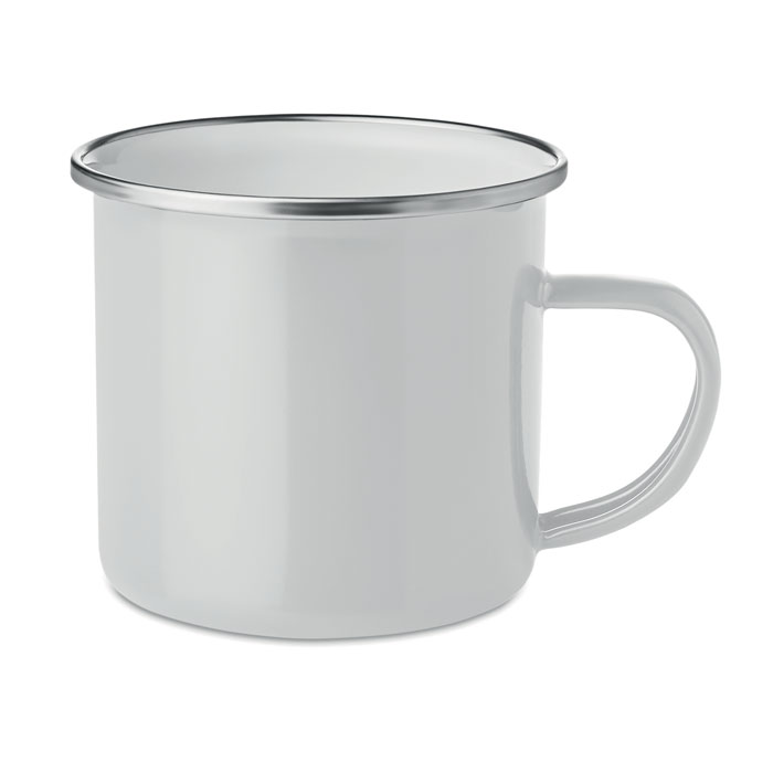 enamel mug for sublimation printing PLATEADO, 350 ml - white
