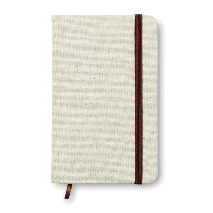 Notebook with canvas cover LOATH, A6 format - beige