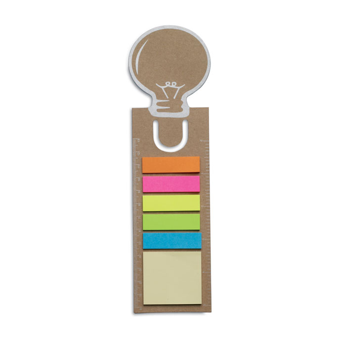 Paper bookmark with adhesive papers SEROW - beige