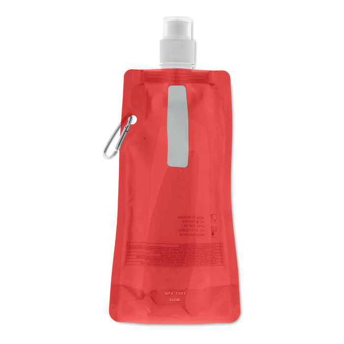 Plastová skládací lahev SACK s karabinou, 480 ml