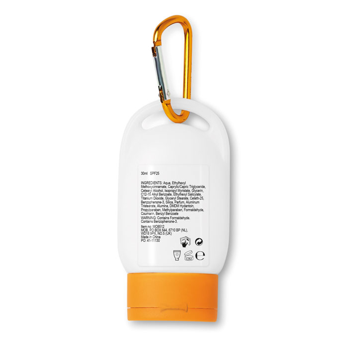 Opalovací krém ANSA s karabinou, 30 ml