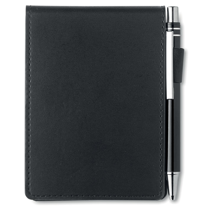 Notebook with pen SAMO in case, A7 - black