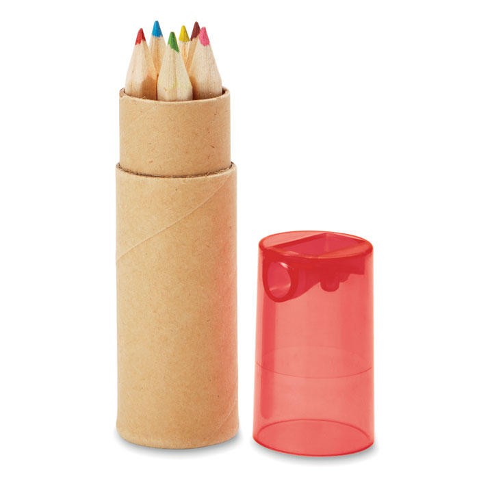 Wooden crayons RAMENTA with pencil sharpener