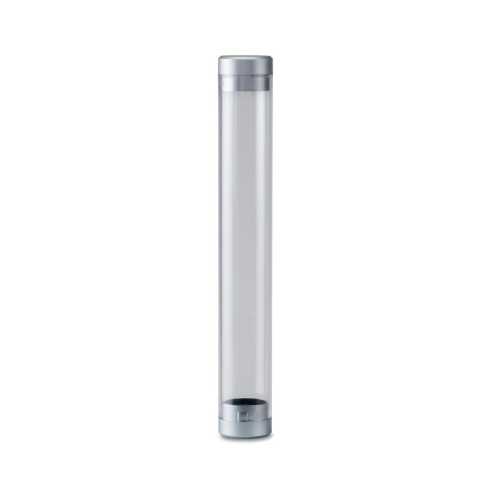 Plastic ballpoint pen tube MOODS - matt silver