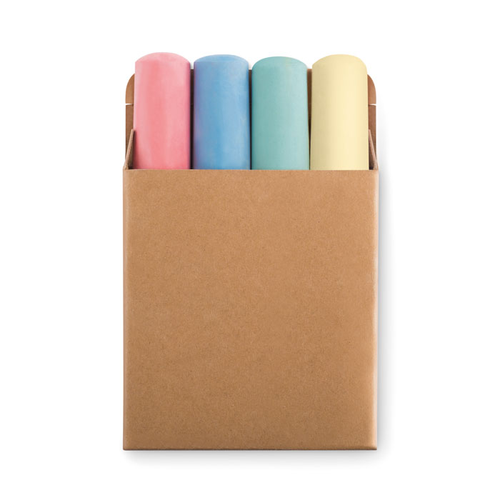 Coloured chalk set ARMINDA in paper box, 4 chalks - beige