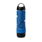 Plastová láhev na pití SPIRIT s bluetooth reproduktorem a funkčním ručníkem, 500 ml - královská modrá