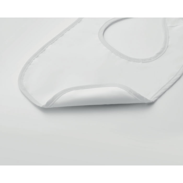 Bavlněný dětský bryndáček PYLON s kontrastním lemováním - bílá