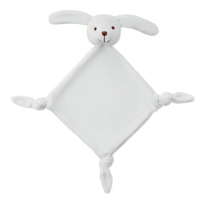 Plush baby towel SPADING with animal - white