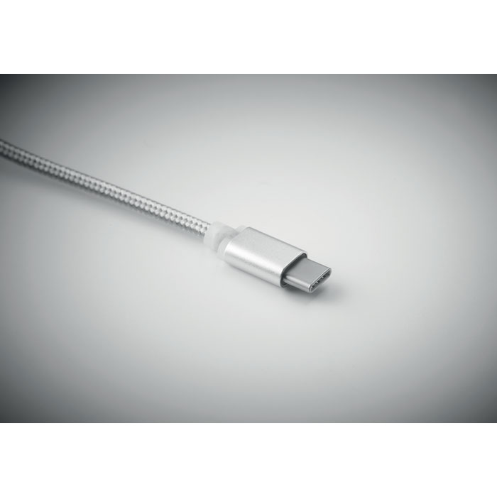 Přívěsek s kabely s textilním opletením IDEO, 3v1