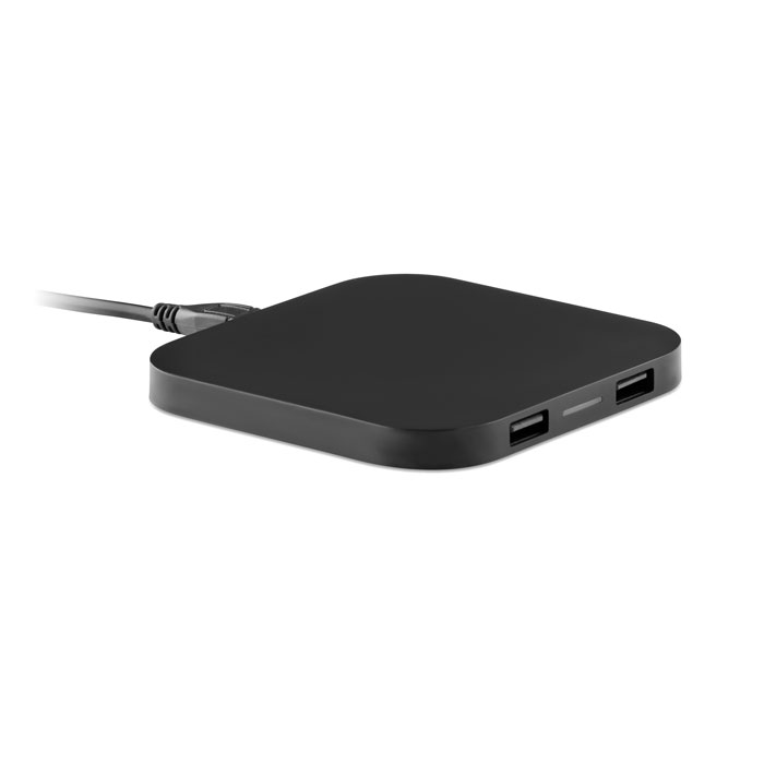 Plastic charging pad for wireless charging and with 2 USB ports DIANA