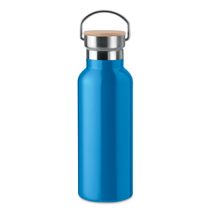 Stainless steel double-walled thermos WENDS with bamboo lid, 500 ml