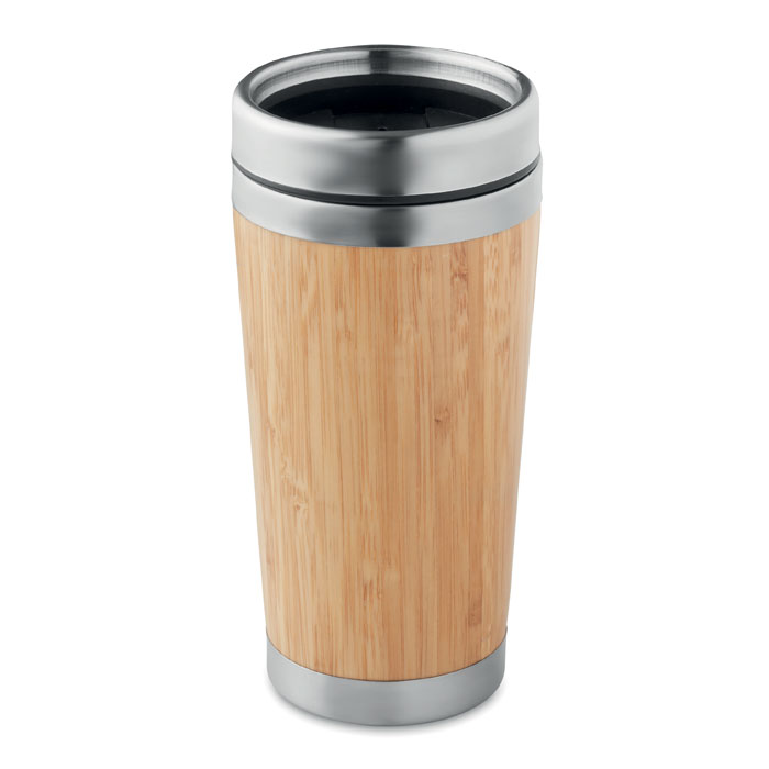 Double-walled bamboo mug WOOED, 400 ml - wooden