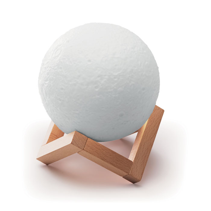 Moon-shaped plastic wireless speaker MOON - white
