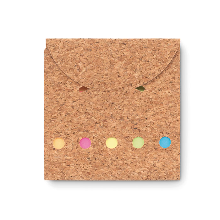 Set of note cards VOIR in cork cover - beige