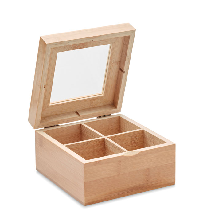 Bamboo box SIRE for tea bags - wooden