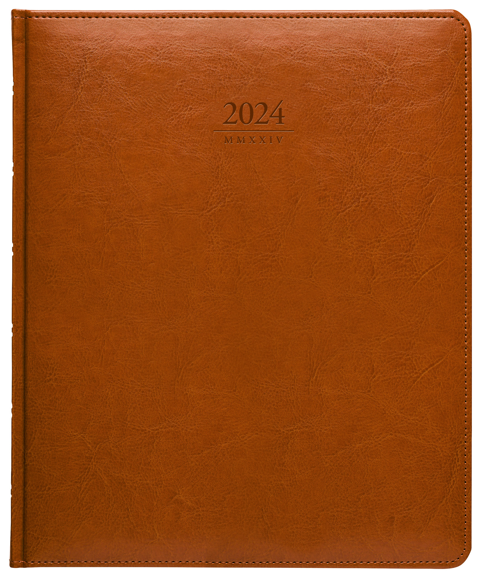 Týdenní diář Kastor 2024, 21x26 cm - hnědá