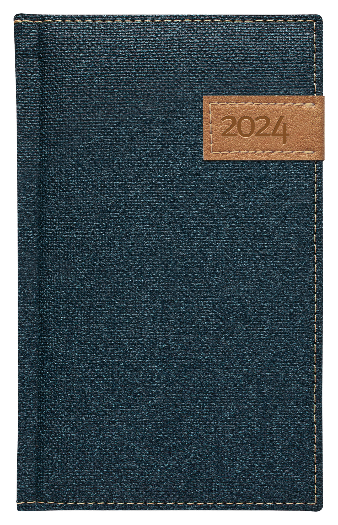 Kapesní týdenní diář Denim 2024, 9x15 cm - modrá